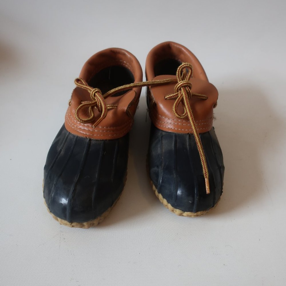 WOMENS SPORTO BLACK BROWN ANKLE DUCK RAIN GALOSHES SHOES 6 *
